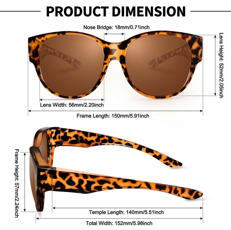 🔥🚀🕶Nye oversized solbriller i cat-eye-stil med polariserede glas og UV400-beskyttelse