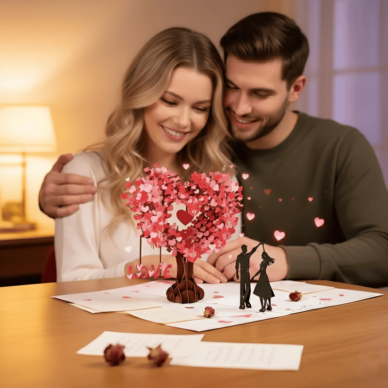 💌Premium 3D Pop-Up romantisk jubilæums- og valentinskor