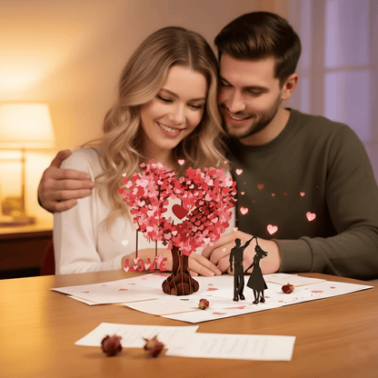 💌Premium 3D Pop-Up romantisk jubilæums- og valentinskor