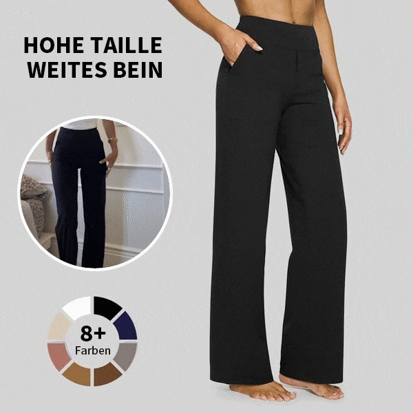 🎁 Sidste dag 49% rabat 🔥 Løstsiddende højtaljede bukser til business casual og yogabukse