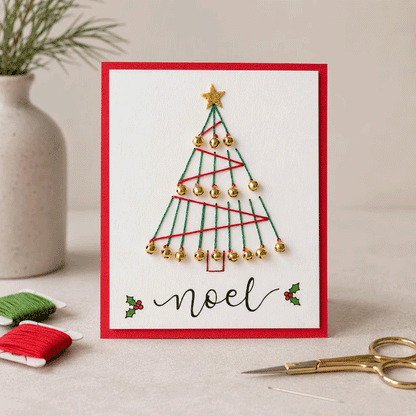 🎄🧵DIY-sæt til et julekort med string art