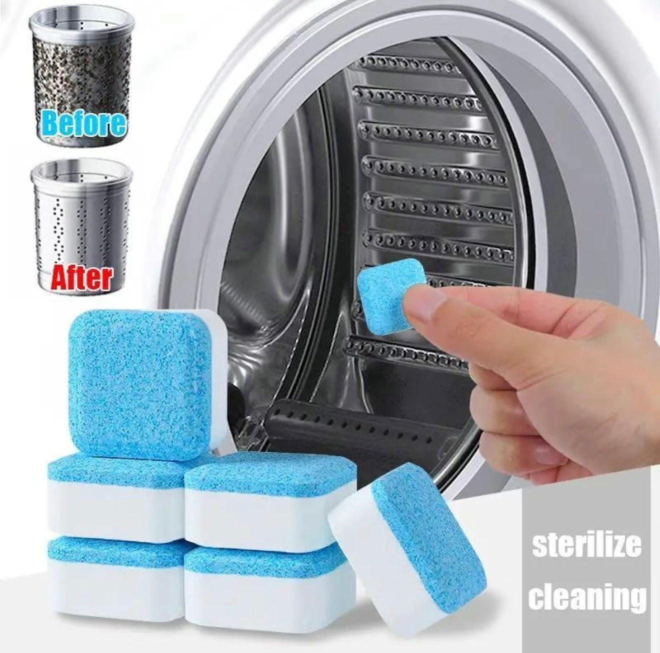 Washer Clean tabletter til grundig rengøring