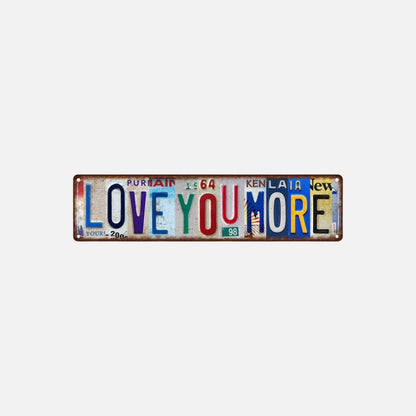 ❤️ Love You More Vintage vægskil
