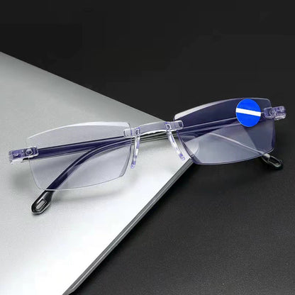 🔍 Automatisk zoom-brille uden kant | Gør din verden skarpere!