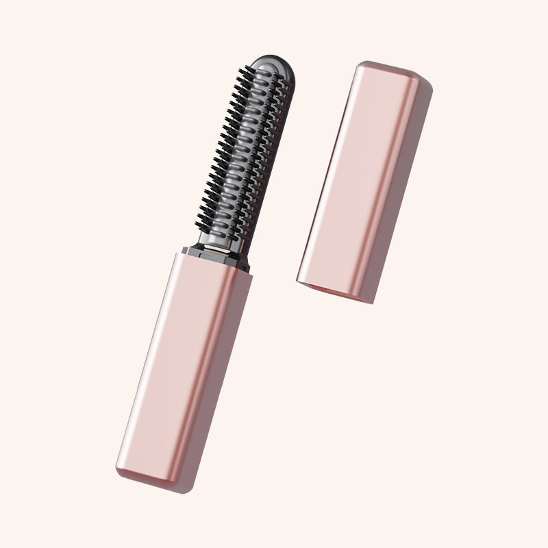 ✨ Kompakt trådløs varmekam – en praktisk hjælper til styling af pandehår!