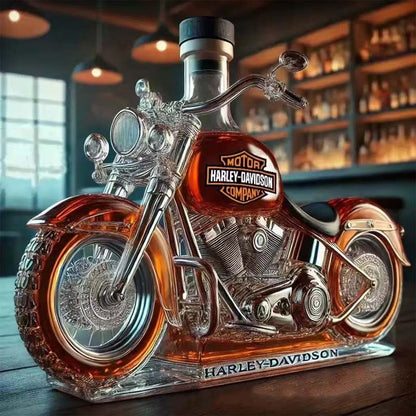 Kreativ motorcykel Glasvinflaske