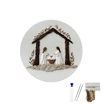 Påske-broderi DIY-kunstsæ