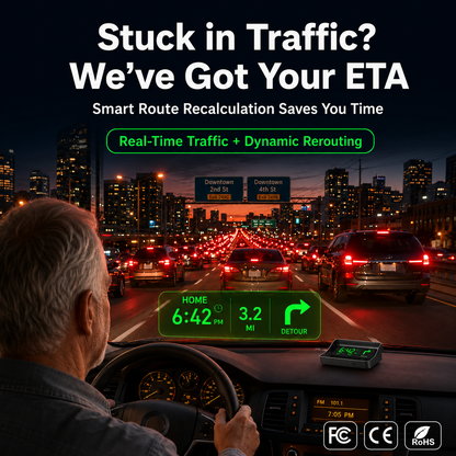 Head-Up Display (HUD) – GPS til bilen med digitalt speedometer