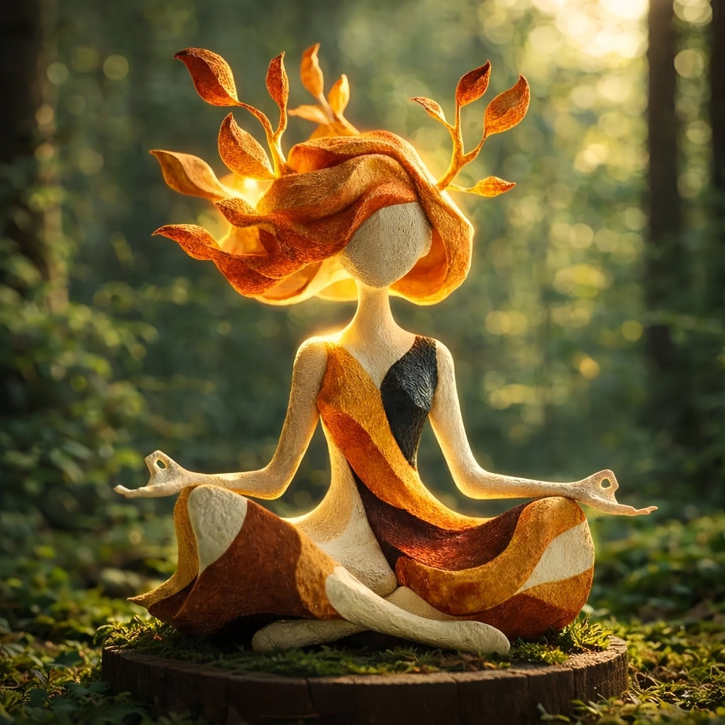 🧘 Skulptur til fredfyldt meditation | Roligt dekorationselement til hjemmet