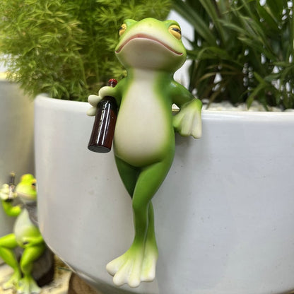 Kletternde Froschdekorationen/Climbing frog decorations