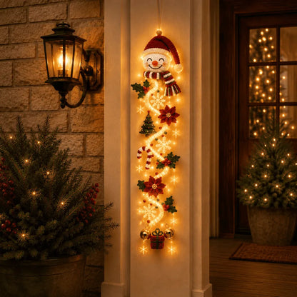 ⏳ Sidste dag med 49 % rabat – 🎄MerryCascade™ lysende jule-dørhænger | 6 festlige lysdesign✨