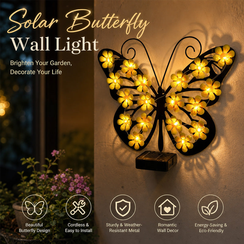 🦋 Solcelledrevet sommerfuglelampe til hav