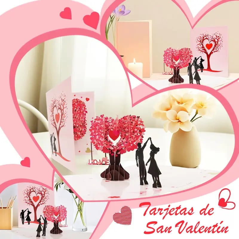 💌Premium 3D Pop-Up romantisk jubilæums- og valentinskor