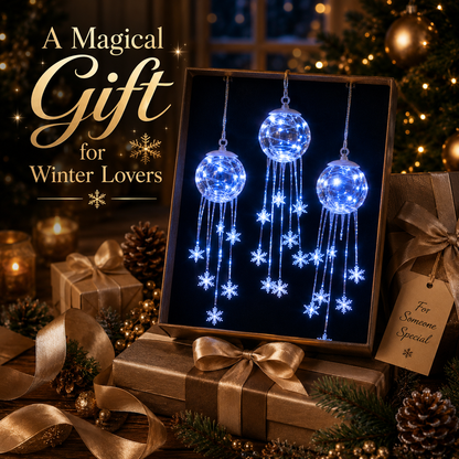 Winter Magic Snowflake Cascade – LED-julekugle til at hænge op❄️