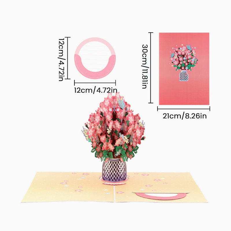 💐 Pop-up-valentineskort med vilde blomste