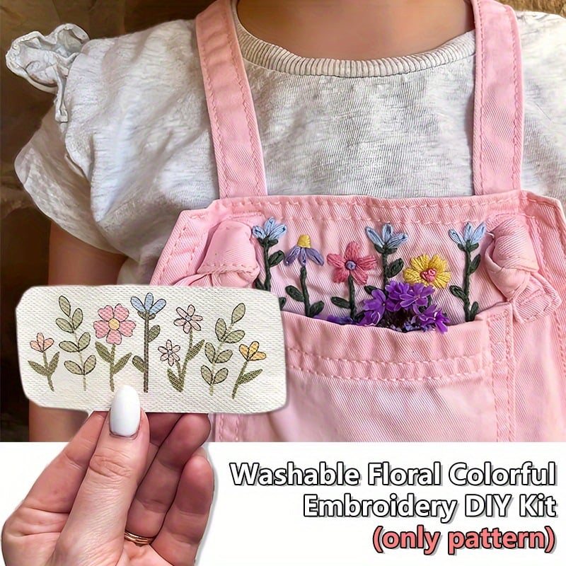 🌸Blomsterlinjer Designede blomsterbordurmønstre Broderimønstre – Broderi & Stitch for begynder