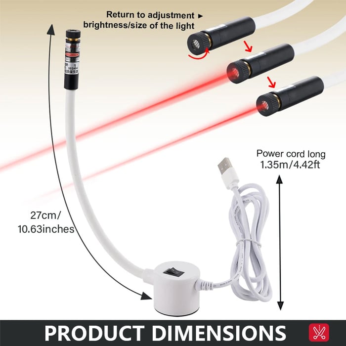 ✨🧵 Laser Quilting Guide – Magnetisk sy-laser til lige sømme og præcise mønstre!