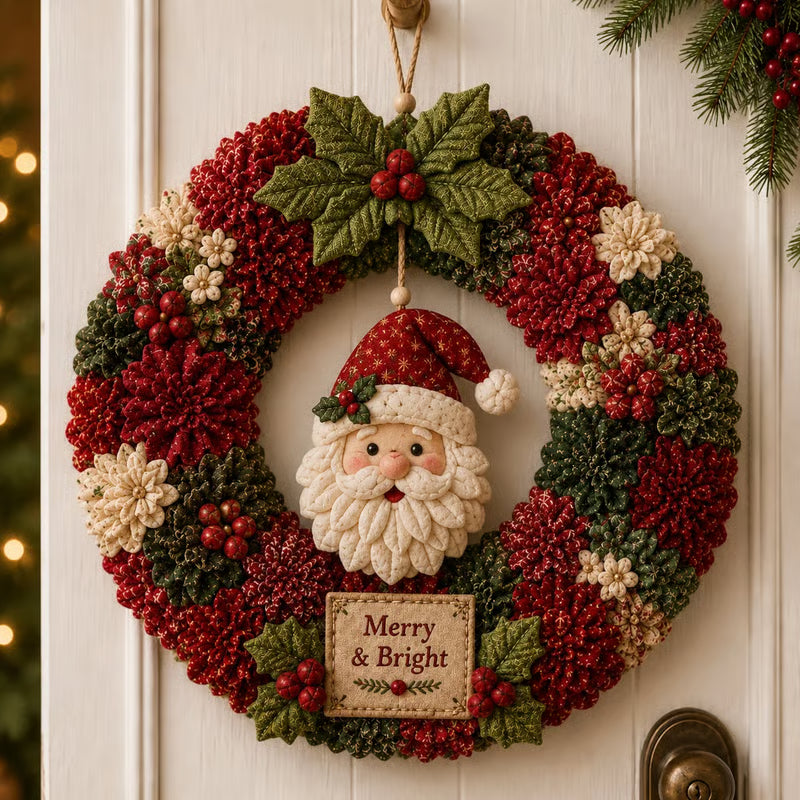 🏆Tidsbegrænset tilbud: 49 % rabat🎁🎄 3D-krans af stof – gør-det-selv-sæt