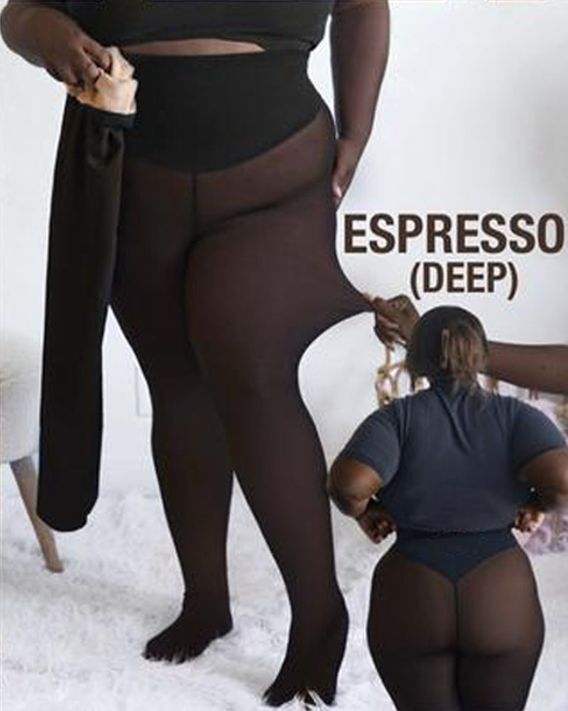 ⚡Over 50.000 solgt!❄️Formforbedrende fleece-leggings med en enkelt søm✨✨Hold dig varm. Se godt ud.