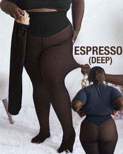 ⚡Over 50.000 solgt!❄️Formforbedrende fleece-leggings med en enkelt søm✨✨Hold dig varm. Se godt ud.