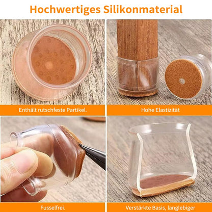 ✨ Universelle gummi-stolebeskyttere – Passer til alle stolebenformer, ridsefaste og holdbare, den ultimative løsning til beskyttelse af dine gulve.