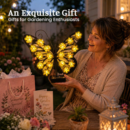 🦋 Solcelledrevet sommerfuglelampe til hav