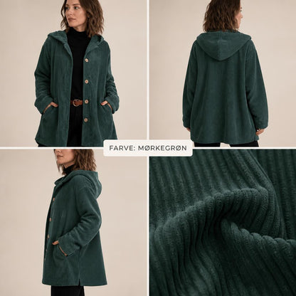🧥 Årets Eksklusive Fløjlsjakke 2026 🍂 – Luksuriøs Corduroy Overshirt Med Hætte ✨