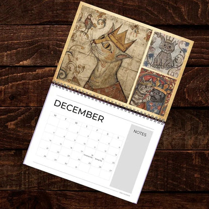 🐱Middelalderlige katte med kroner Kalender 2026