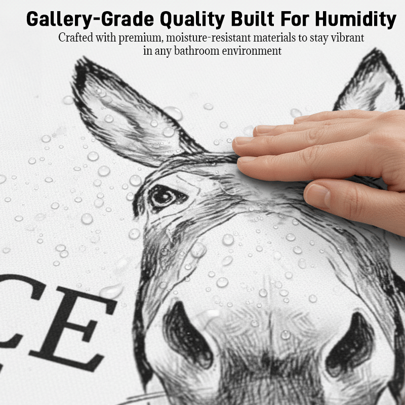 Den frække »Nice Ass« æselsbadeværelseslærredskunst Skjult humor for ren glæd