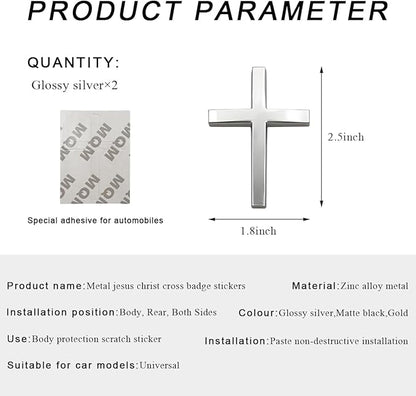 Køb en, få en gratis!✝️ Metal Jesus Kristus kors-badge-klistermærker