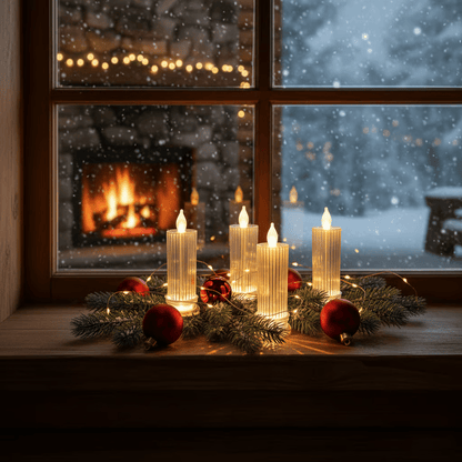 🔥HOT SALE 49%OFF✨🕯️LED Crystal Candle Lights (4 stk i 1 sæt)