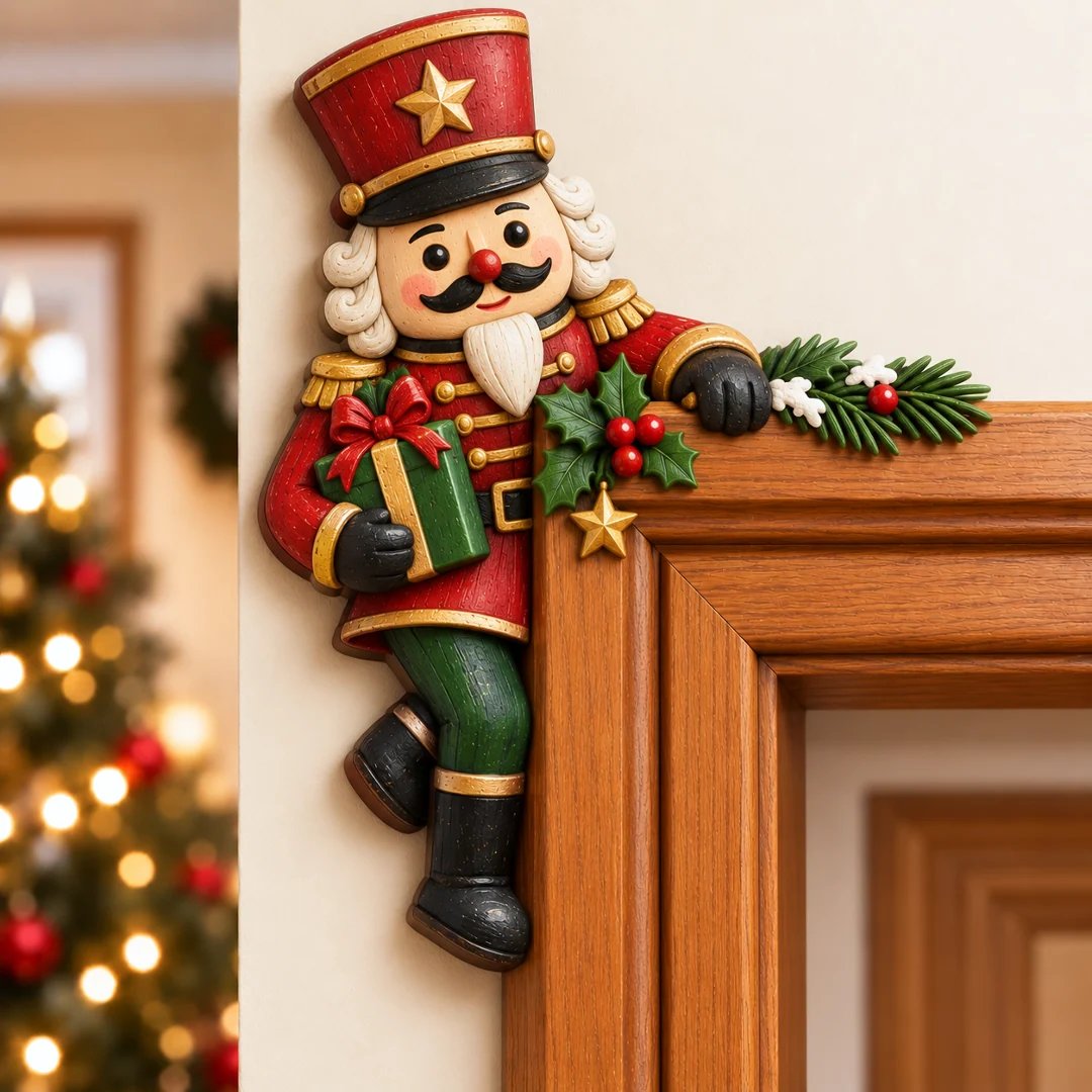 ⏰SIDSTE DAG – 50 % RABAT 🎅Julepynt til dørkarmen – »Peekaboo«-hjørnepynt