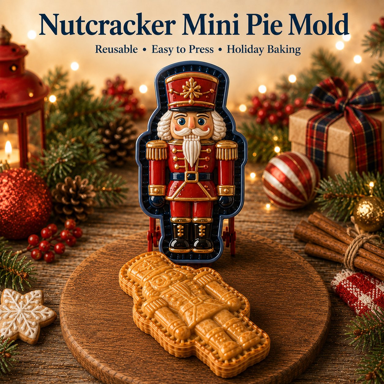 🎄 Samling med 8 forskellige jule-minitærteforme