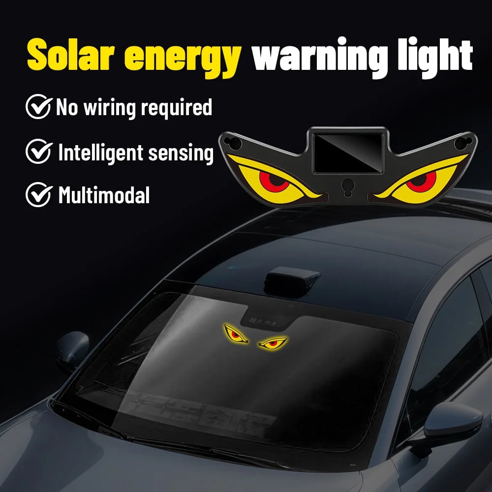 🔥Sidste dag med 49 % rabat – Solar Demon Eye LED-vindueslampe til bilen