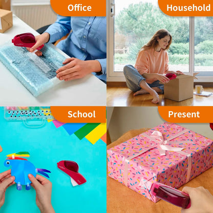 ✂️📦 Automatisk tape-dispenser – Pak ind med én hånd!