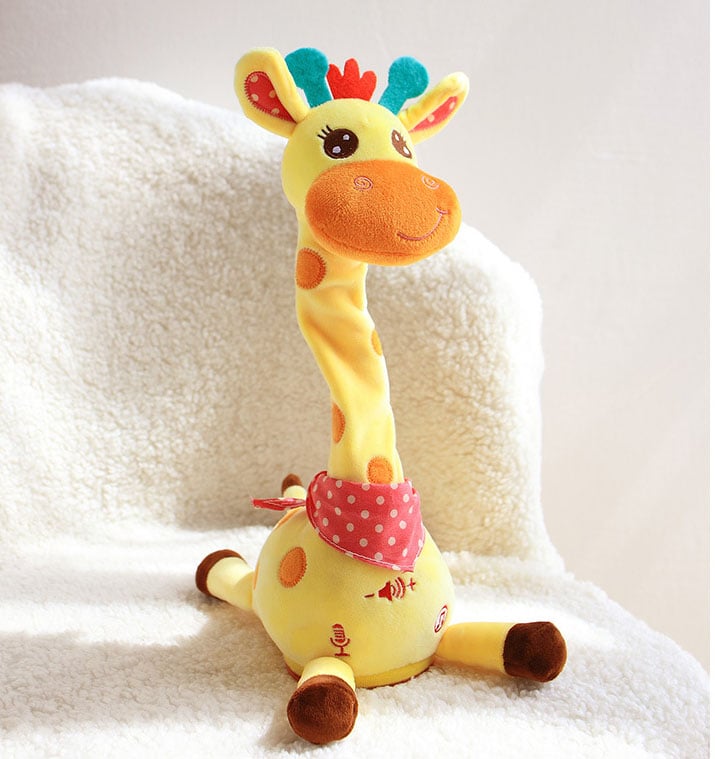 ⏰50 % rabat🎉 Bedst sælgende musikalsk giraflegetøj – synger, danser og gentager det, du siger! 🦒🎵