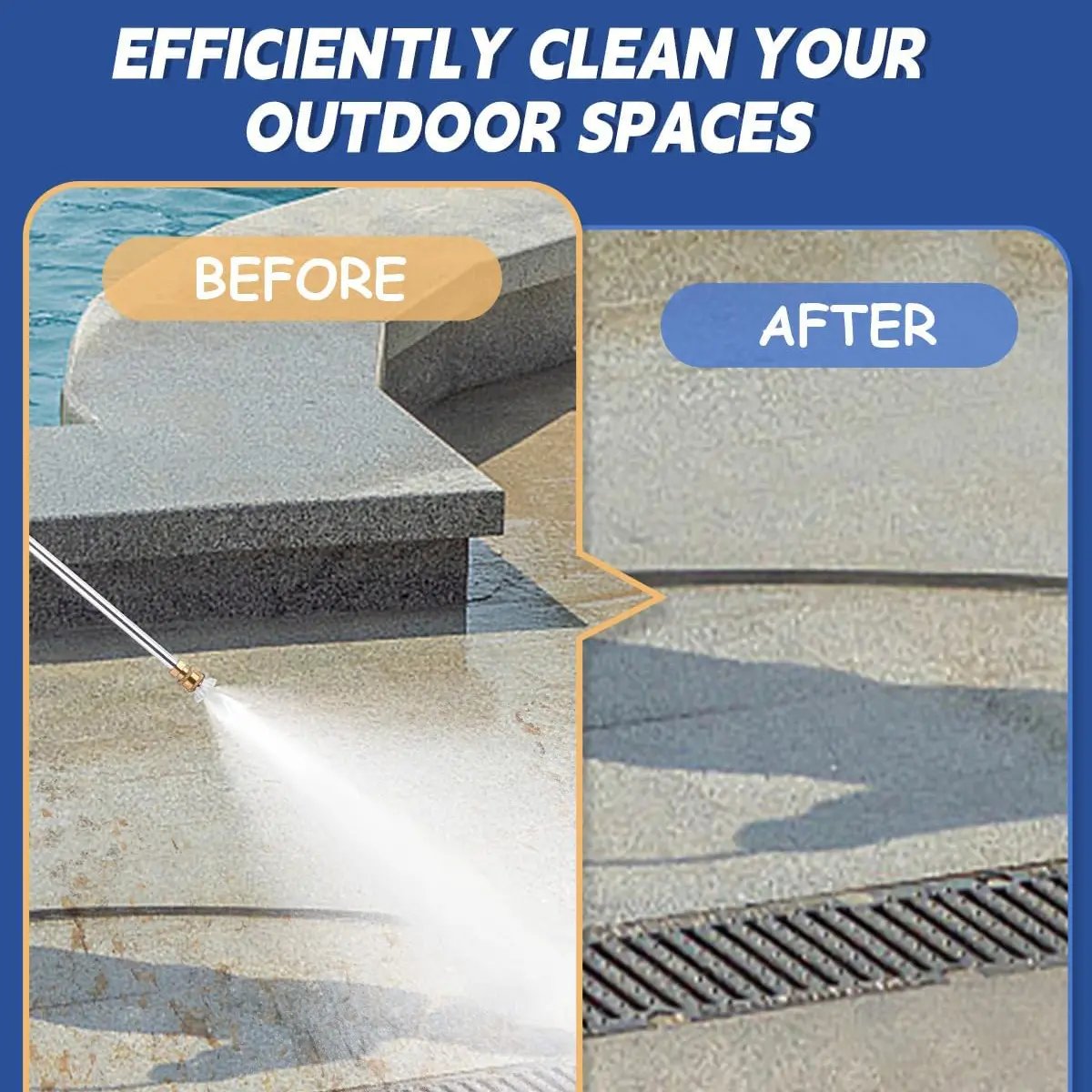 Højtryksrenser med jetdyse til haveslange
