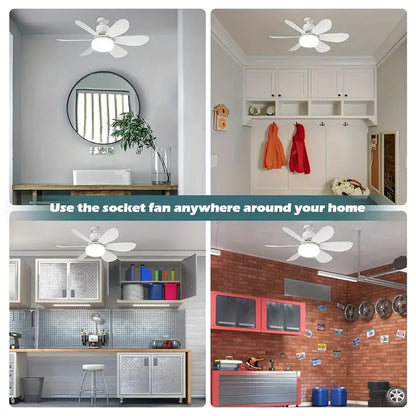 2-IN-1 PORTABLE FLOOR FAN & LIGHT med fjernbetjenin