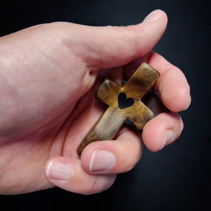 ✝️100 % håndlavet trækors »Mit hjerte«