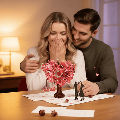 💌Premium 3D Pop-Up romantisk jubilæums- og valentinskor