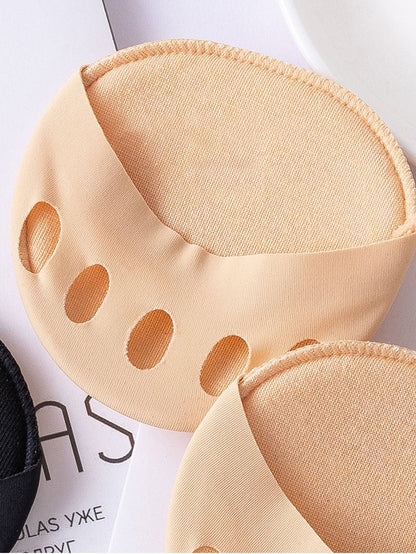 👠✨ Femtåede forfodspuder til kvinder | Stødabsorberende indlægssåler til højhælede sko | Sort/beige