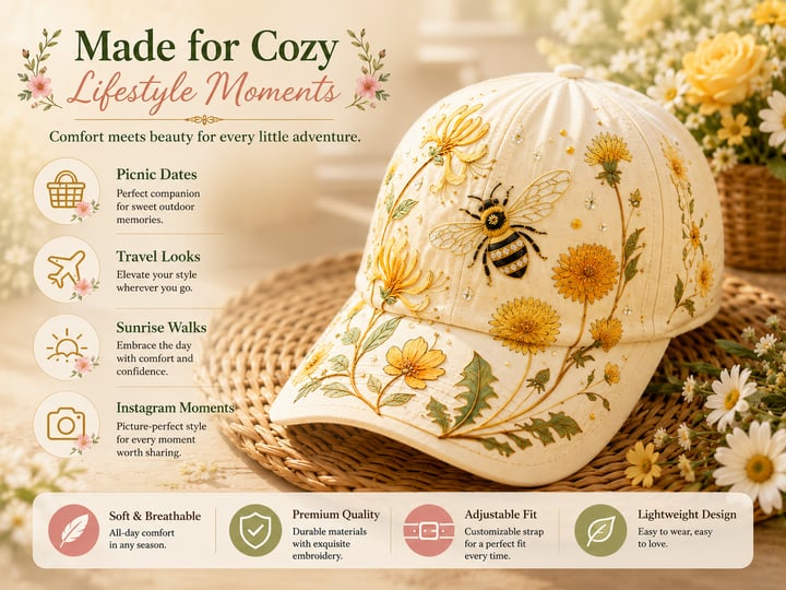 🔥Sidste dag – 50 % rabat 🌸🌿 Garden Morning Cap
