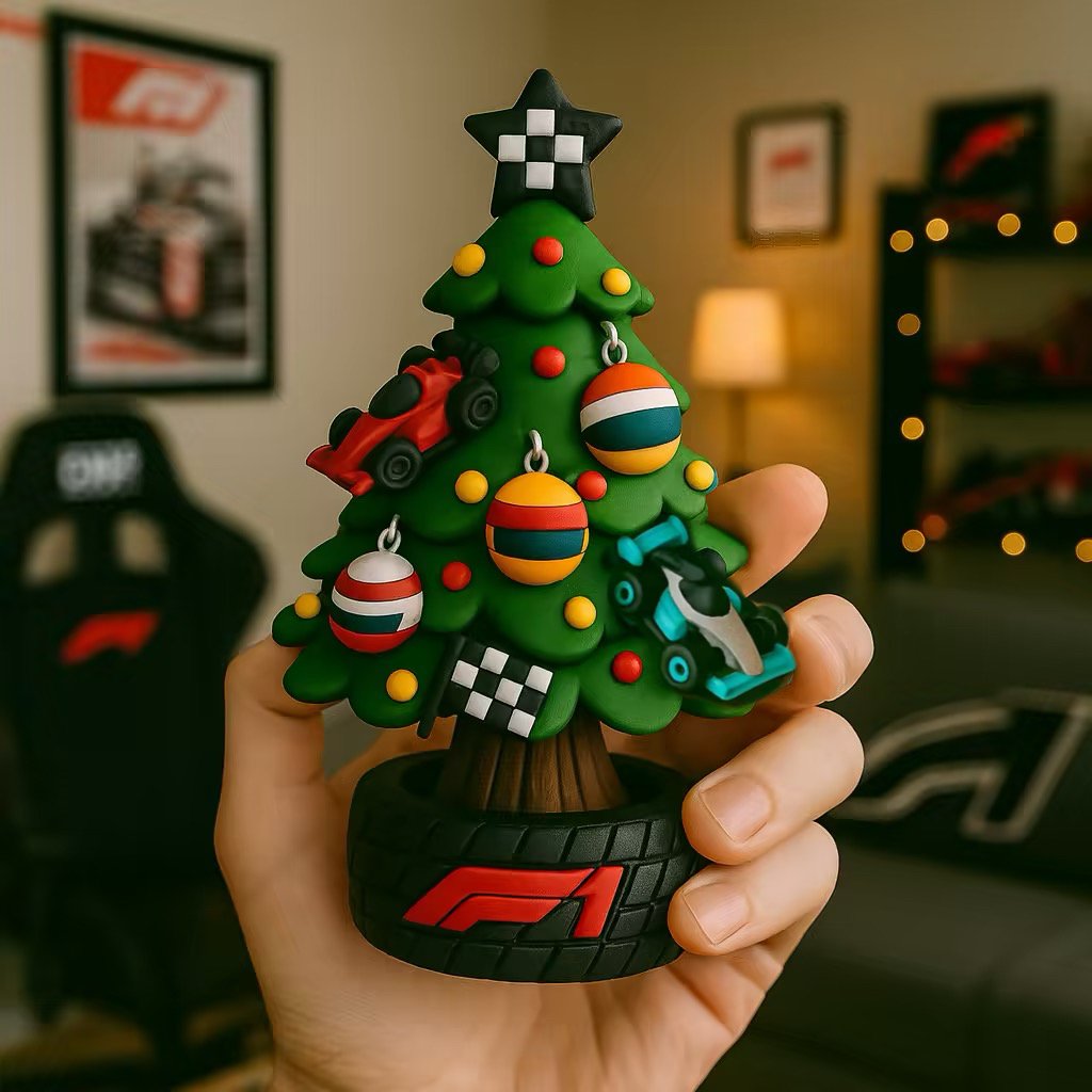 🎄🏎️ Mini-juletræ i F1-team-design