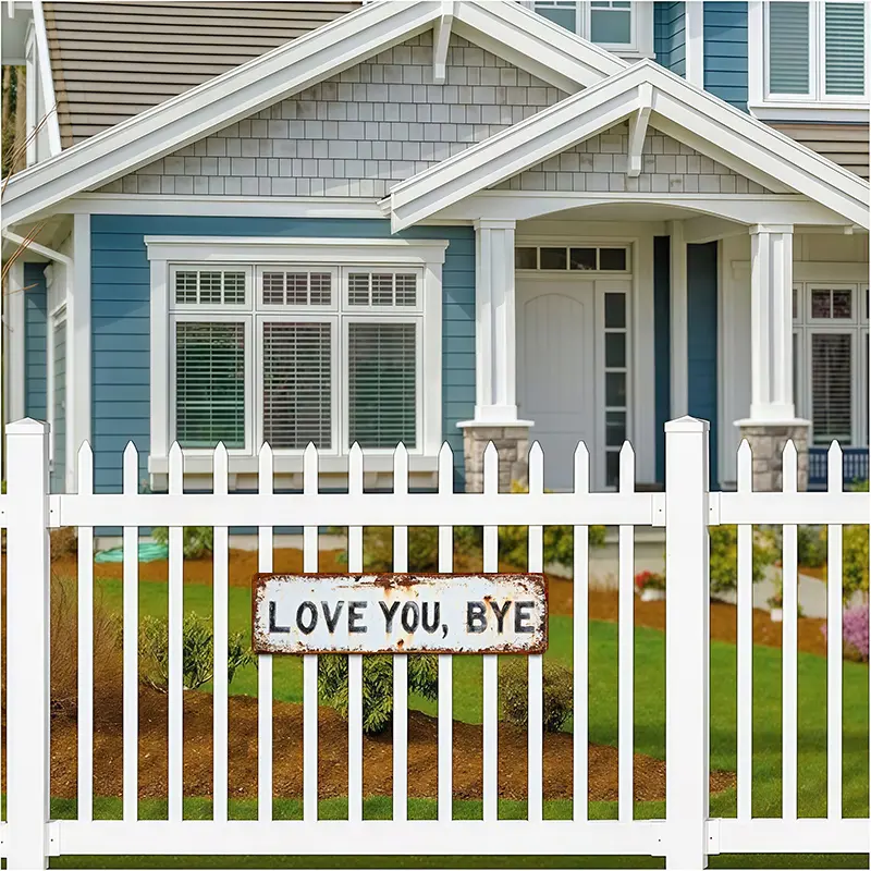 ❤️ LOVE YOU, BYE – Vintage metalskilt til væggen