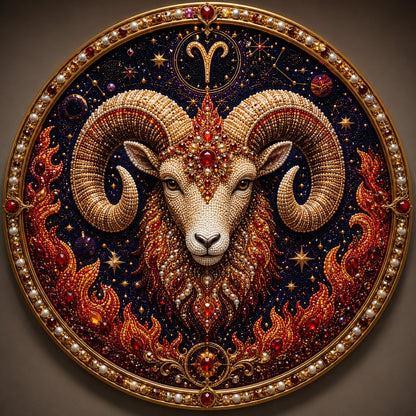 🔥 Perlekunstsæt med de 12 stjernetegn ♈🌙
