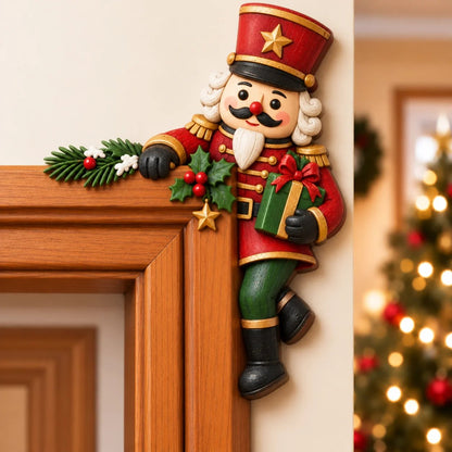 ⏰SIDSTE DAG – 50 % RABAT 🎅Julepynt til dørkarmen – »Peekaboo«-hjørnepynt
