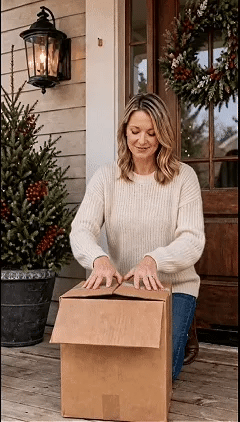 ⏳ Sidste dag med 49 % rabat – 🎄MerryCascade™ lysende jule-dørhænger | 6 festlige lysdesign✨