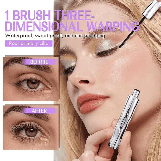 Øjenvippeprimer, Tubular Eyelash Primer, vandfast, lang krøllende mascara, naturlig og ikke-udtvære