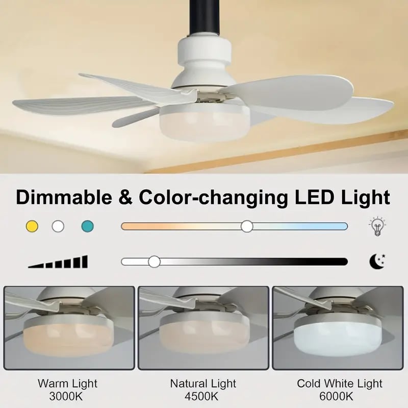 2-IN-1 PORTABLE FLOOR FAN & LIGHT med fjernbetjenin