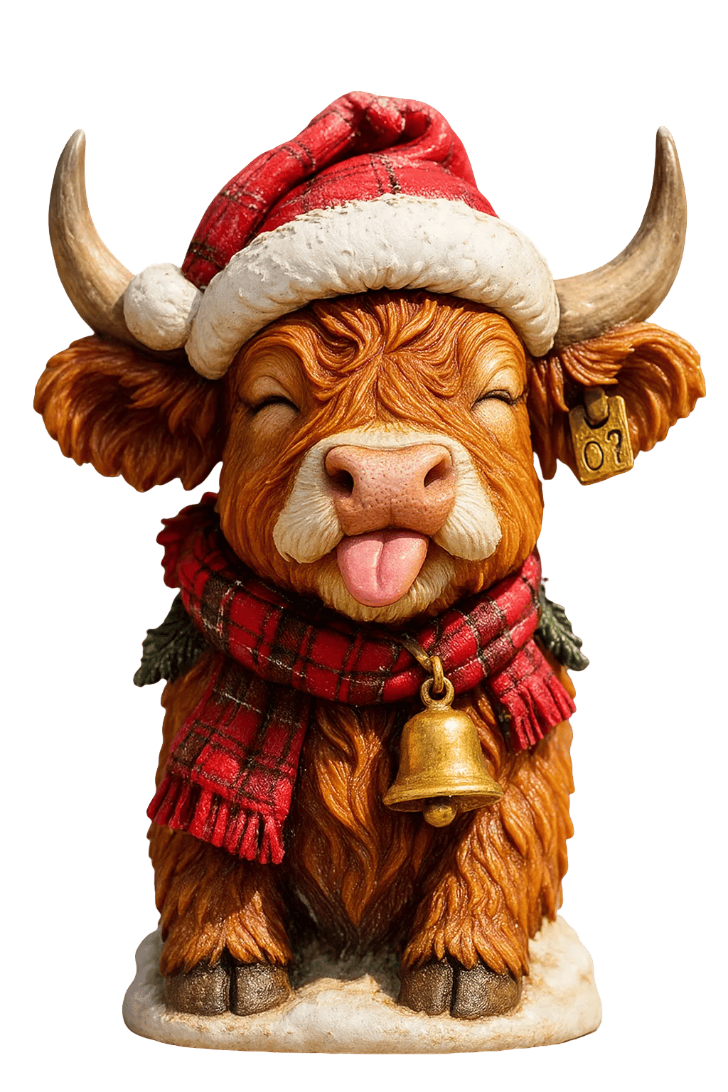 🐮Highland Cow-julekalender 2025🎄✨ - 3D håndlavet Highland Cow-dukke (24 stk.)
